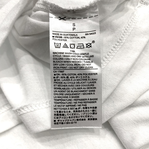 Banana Republic | Women | White Heart Umbrella Graphic Crew Neck Tee | Small - Picture 5 of 9